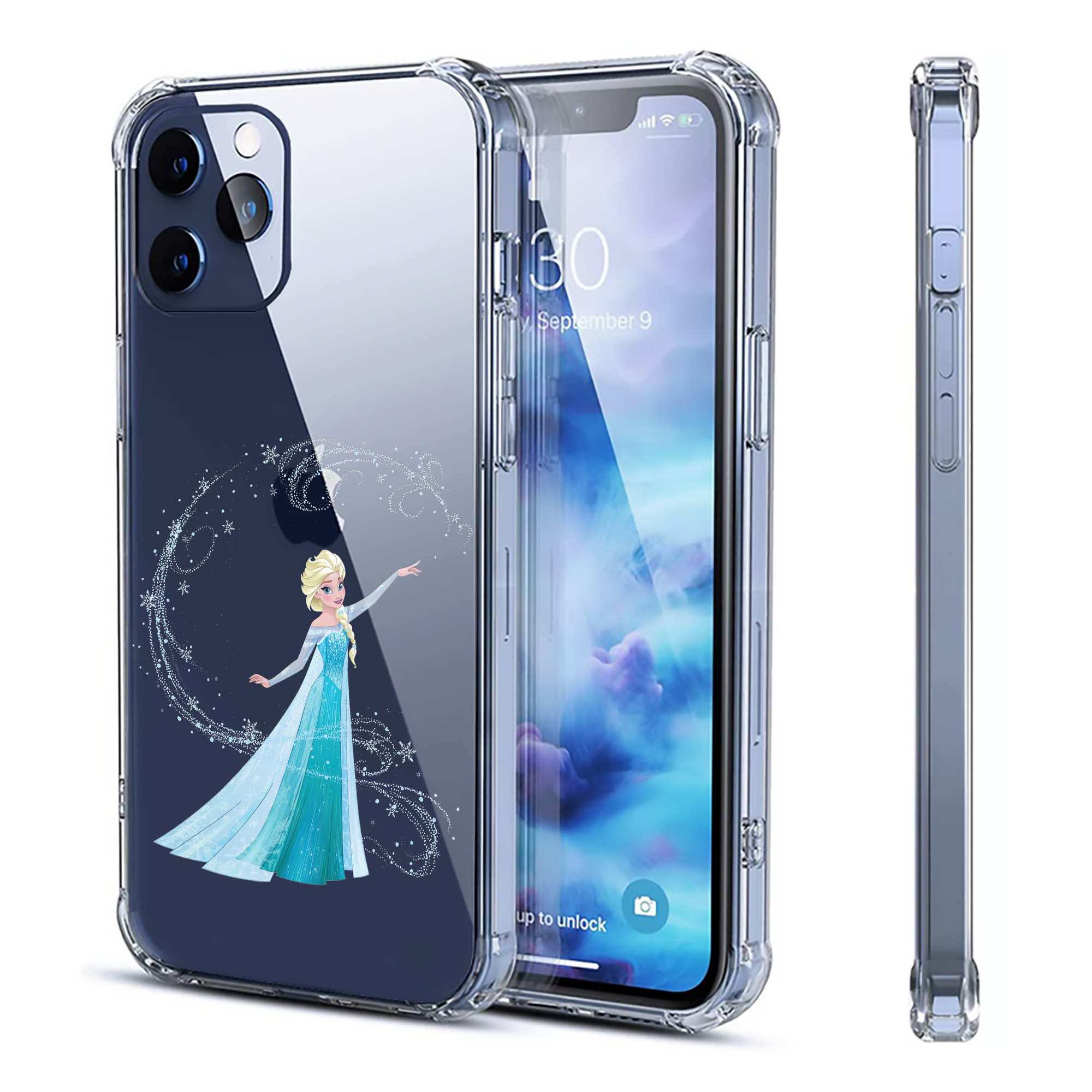 （画像用） アナと雪の女王 アンナ エルサ Frozen Anna Elsa 【iPhone 12シリーズ対応】透明スマホケース（クリアソフトケース）